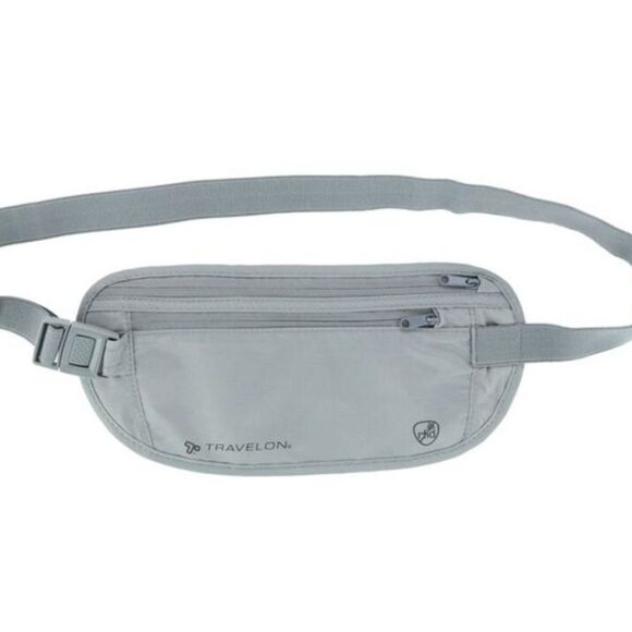 New Travelon Gray RFID Blocking Undergarment Waist Pouch Gray bag - Picture 3 of 11